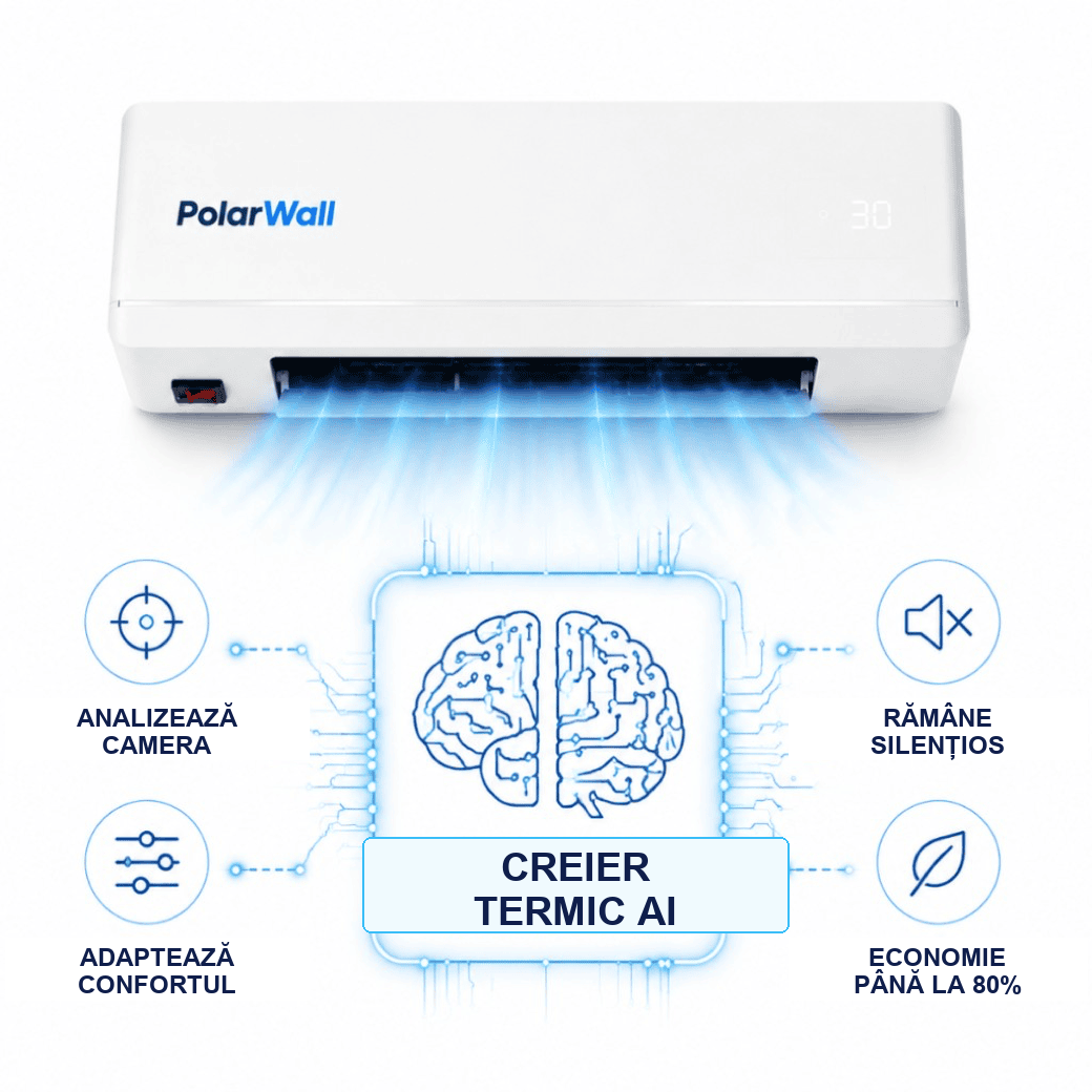 PolarWall — Unitate de aer condiționat 4 în 1 montată pe perete, ultra joasă, pentru unități exterioare