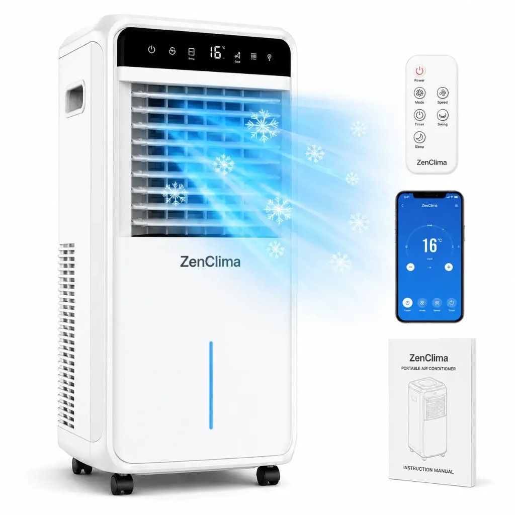 Complete ZenClima portable air conditioner kit